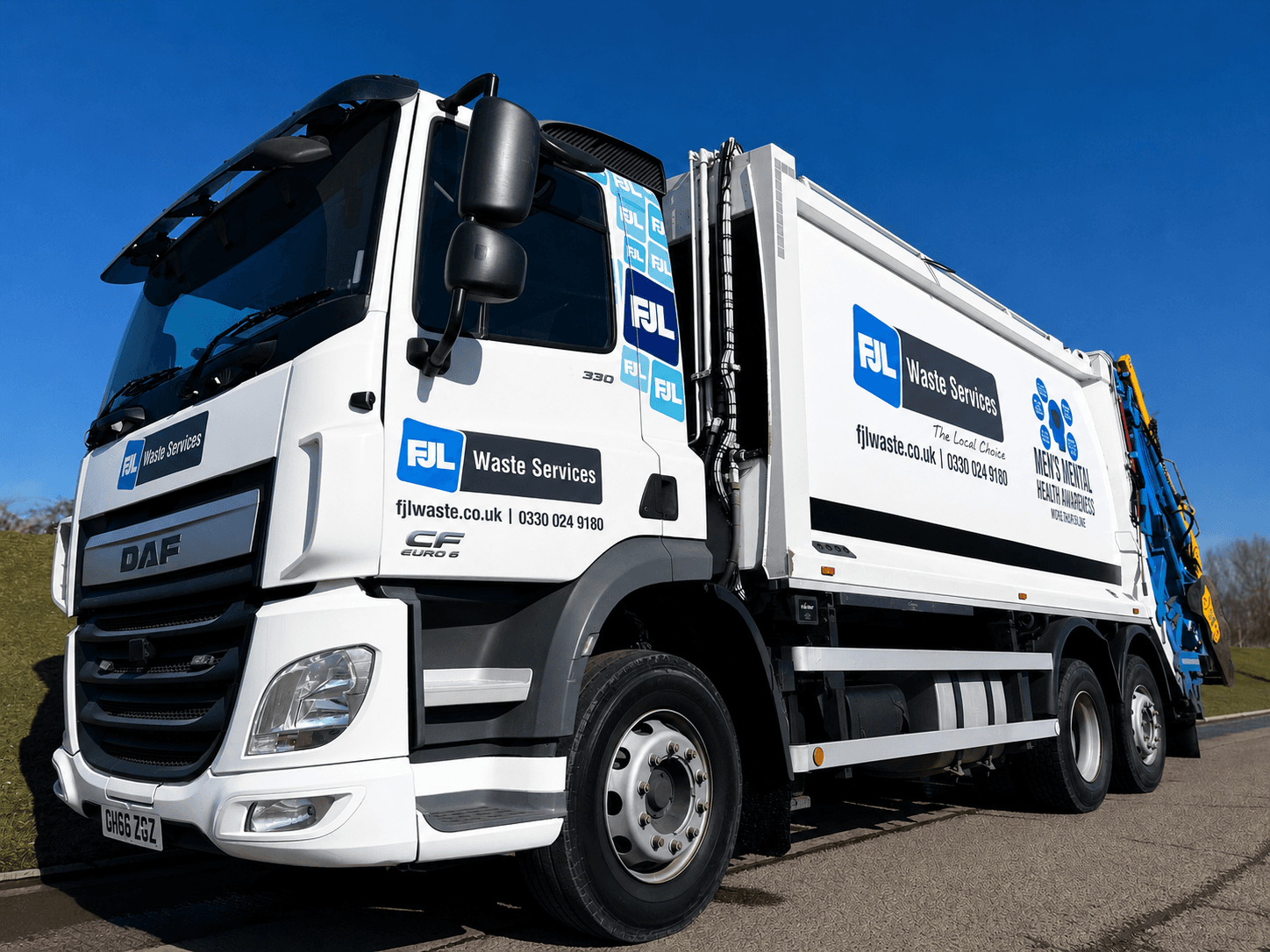 FJL Waste Services lorry serving business waste in Park Royal